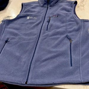 Patagonia synchilla fleece zip up~XL light blue logo right side”Lima 0ne capital